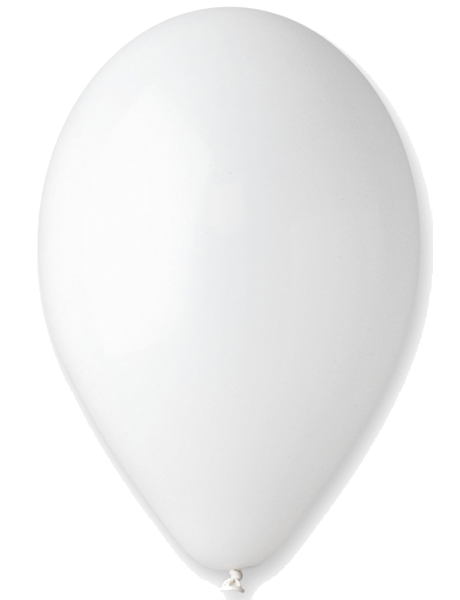 Balóny biele 100ks 25cm