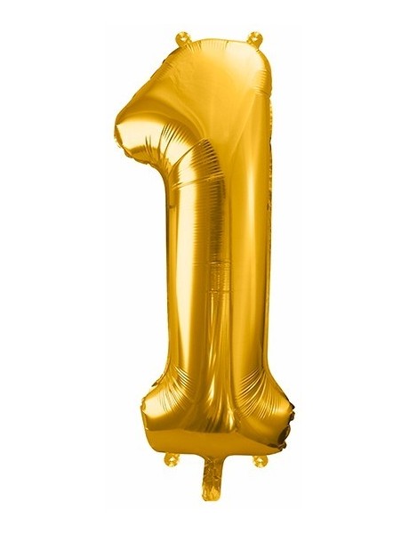 Zlatý balón v tvare čísla 1 85cm