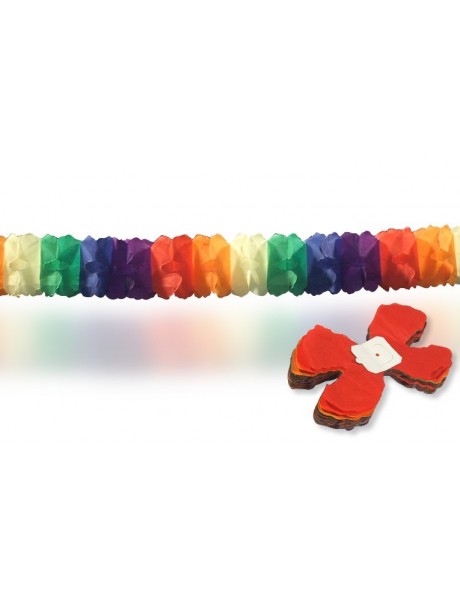 Farebná paierová girlanda 4m