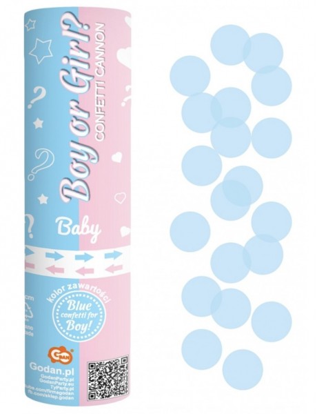 Vystreľovacie konfety 20cm modré