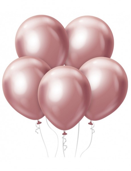 Set metalických balónov 7ks 12" tmavo ružové