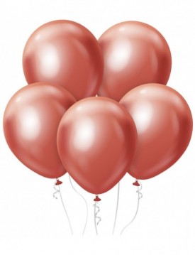 Set metalických balónov 7ks 12" svetlo červené