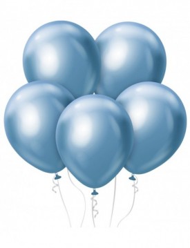 Set metalických balónov 7ks 12" svetlo-modré