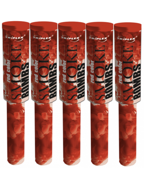 Dymovnice červené SMOKE BOMB 5ks